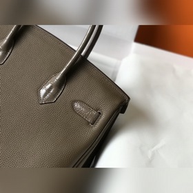 Hermès Сумка Togo из искусственной кожи цвета слоновой кости с им