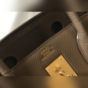 Hermès Сумка Togo из искусственной кожи цвета слоновой кости с им