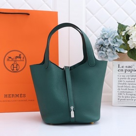 Сумка-корзинка Hermes Picotin из кожи TC, с ручной прошивкой медо