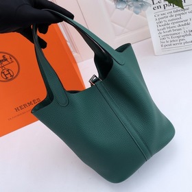Сумка-корзинка Hermes Picotin из кожи TC, с ручной прошивкой медо