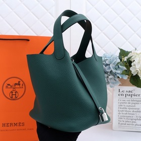 Сумка-корзинка Hermes Picotin из кожи TC, с ручной прошивкой медо