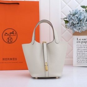 Сумка-корзина Hermes Picotin из кожи TC, сшитая вручную медовым в