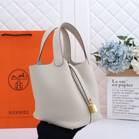 Сумка-корзина Hermes Picotin из кожи TC, сшитая вручную медовым в