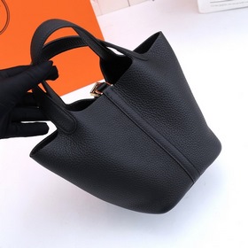 Сумка-корзинка Hermes Picotin из кожи TC, сшитая вручную медовым 