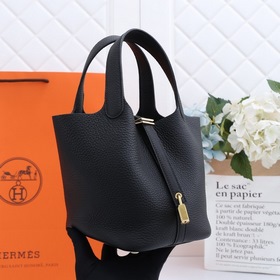 Сумка-корзинка Hermes Picotin из кожи TC, сшитая вручную медовым 