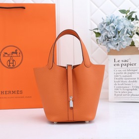 Сумка-корзина Hermes Picotin из кожи TC, сшитая вручную медовым в