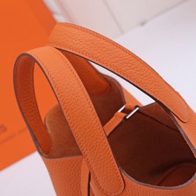 Сумка-корзина Hermes Picotin из кожи TC, сшитая вручную медовым в
