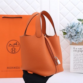 Сумка-корзина Hermes Picotin из кожи TC, сшитая вручную медовым в