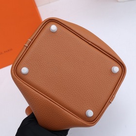 Сумка-корзинка Hermes Picotin из кожи TC, сшитая вручную медовым 