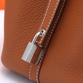 Сумка-корзинка Hermes Picotin из кожи TC, сшитая вручную медовым 