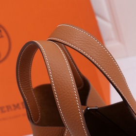 Сумка-корзинка Hermes Picotin из кожи TC, сшитая вручную медовым 