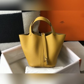 Hermès Picotin сумка-корзинка из кожи TC, сшитая вручную медовым