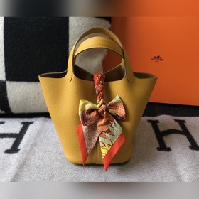 Hermès Picotin сумка-корзинка из кожи TC, сшитая вручную медовым 