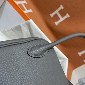 Сумка Hermes Lindy, импортная кожа TC, серебристо-золотая застежк