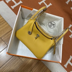 Сумка Hermes Lindy из импортной кожи TC с золотой и серебряной фу