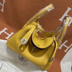 Сумка Hermes Lindy из импортной кожи TC с золотой и серебряной фу