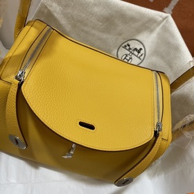 Сумка Hermes Lindy из импортной кожи TC с золотой и серебряной фу