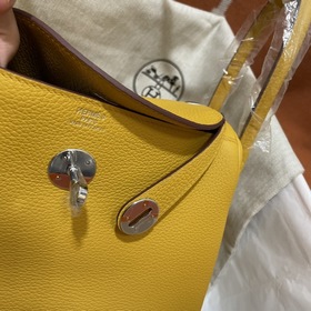 Сумка Hermes Lindy из импортной кожи TC с золотой и серебряной фу