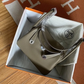 Сумка Hermes Lindy из импортной кожи TC, цвет слоновой кости с зо
