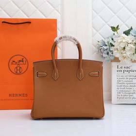 Сумка Hermes Birkin, сшитая вручную вощеной нитью, золотисто-кори