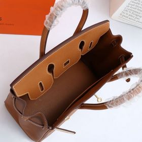 Сумка Hermes Birkin, сшитая вручную вощеной нитью, золотисто-кори