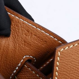 Сумка Hermes Birkin, сшитая вручную вощеной нитью, золотисто-кори