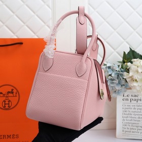 Hermès полуручной работы сумка Lindy из импортной кожи TC с крупн