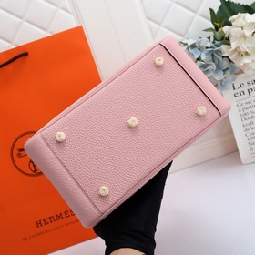 Hermès полуручной работы сумка Lindy из импортной кожи TC с крупн