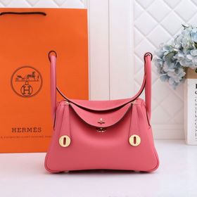 Hermès полуручной работы сумка Lindy из импортной кожи TC с крупн