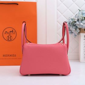 Hermès полуручной работы сумка Lindy из импортной кожи TC с крупн