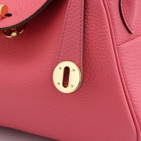 Hermès полуручной работы сумка Lindy из импортной кожи TC с крупн