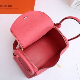 Hermès полуручной работы сумка Lindy из импортной кожи TC с крупн