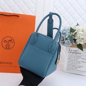 Hermès полуручной работы сумка Lindy из импортной кожи TC с крупн