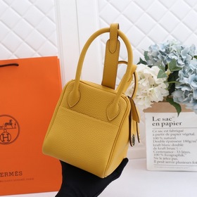 Hermès полуручная работа, сумка Lindy, импортная кожа TC с крупно