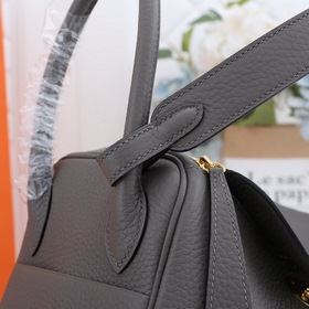 Hermès полуручной работы сумка Lindy из импортной кожи TC с крупн