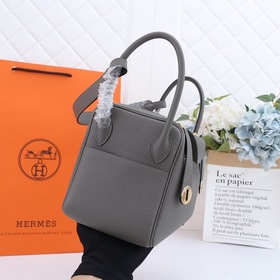 Hermès полуручной работы сумка Lindy из импортной кожи TC с крупн