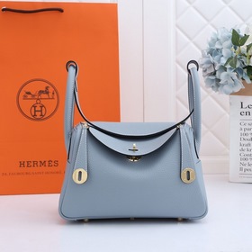 Hermès полуручной работы сумка Lindy из импортной кожи TC с крупн