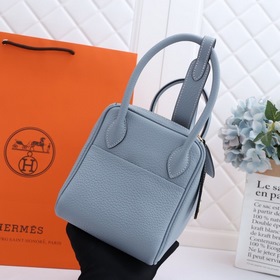 Hermès полуручной работы сумка Lindy из импортной кожи TC с крупн