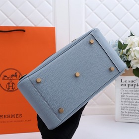 Hermès полуручной работы сумка Lindy из импортной кожи TC с крупн