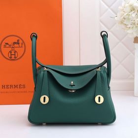 Hermès полуручной работы сумка Lindy из импортной кожи TC с крупн