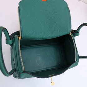 Hermès полуручной работы сумка Lindy из импортной кожи TC с крупн