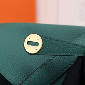 Hermès полуручной работы сумка Lindy из импортной кожи TC с крупн