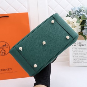 Hermès полуручной работы сумка Lindy из импортной кожи TC с крупн