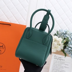 Hermès полуручной работы сумка Lindy из импортной кожи TC с крупн