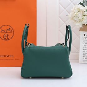 Hermès полуручной работы сумка Lindy из импортной кожи TC с крупн