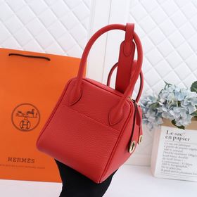 Hermès полуручной работы сумка Lindy из импортной кожи TC с крупн