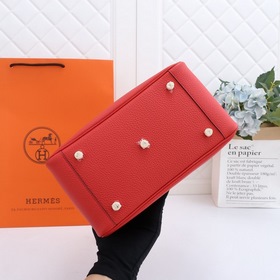 Hermès полуручной работы сумка Lindy из импортной кожи TC с крупн