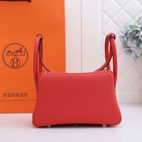 Hermès полуручной работы сумка Lindy из импортной кожи TC с крупн