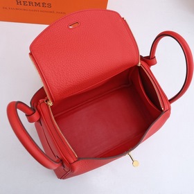 Hermès полуручной работы сумка Lindy из импортной кожи TC с крупн
