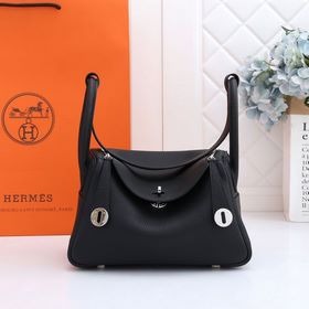 Hermès полуручной работы сумка Lindy из импортной кожи TC с крупн